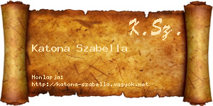 Katona Szabella névjegykártya